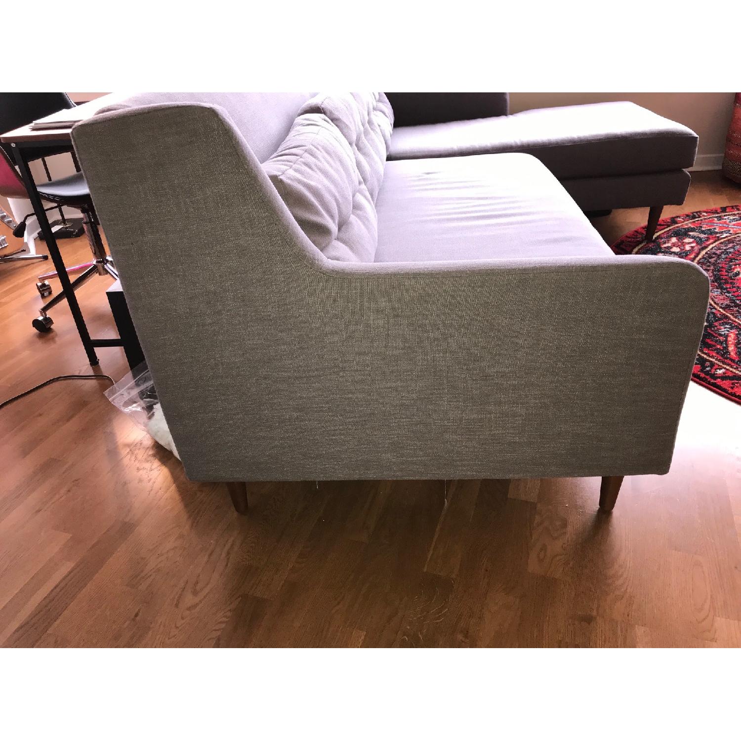 West Elm Crosby Mid-Century 2-Piece Chaise Sectional Sofa - image-3