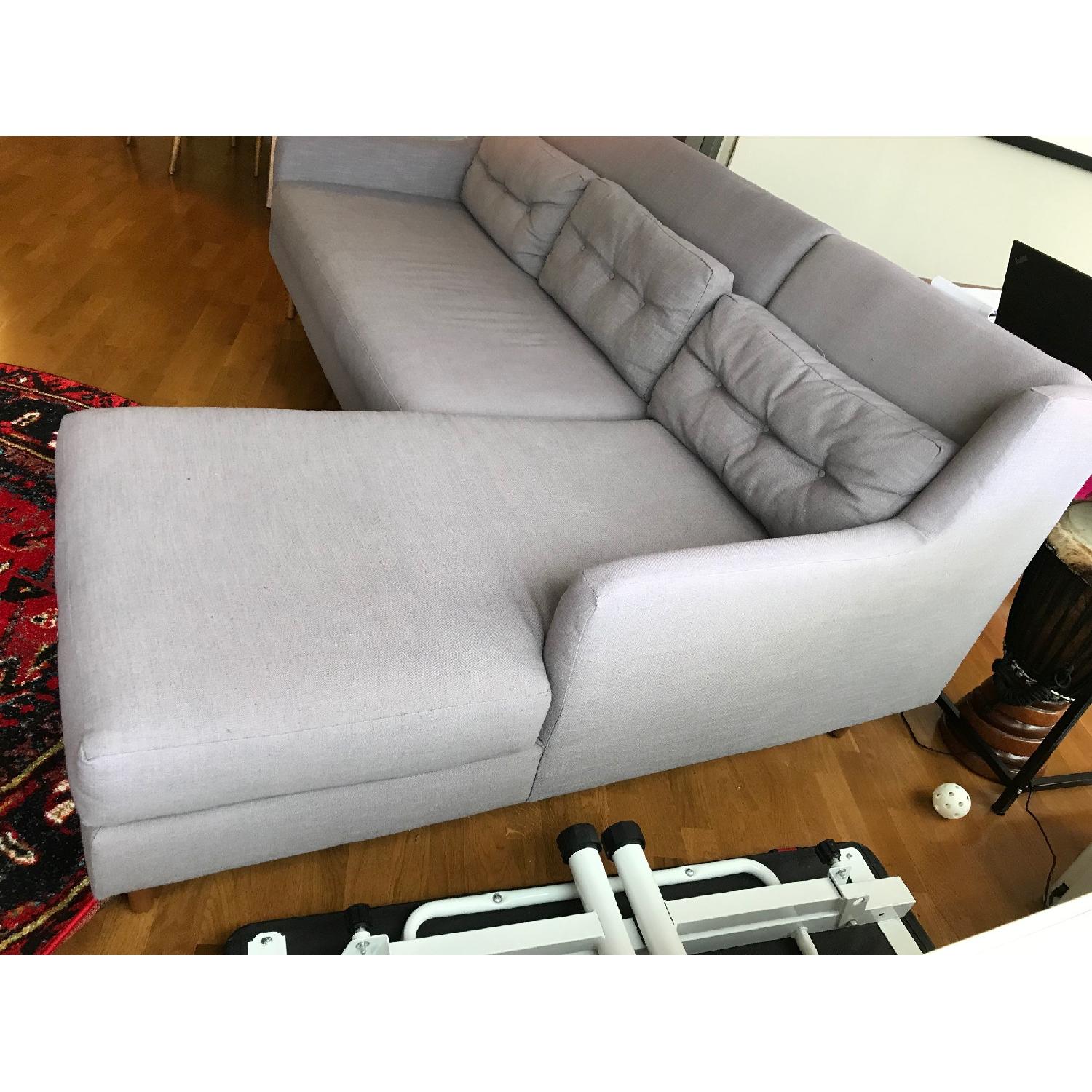 West Elm Crosby Mid-Century 2-Piece Chaise Sectional Sofa - image-4