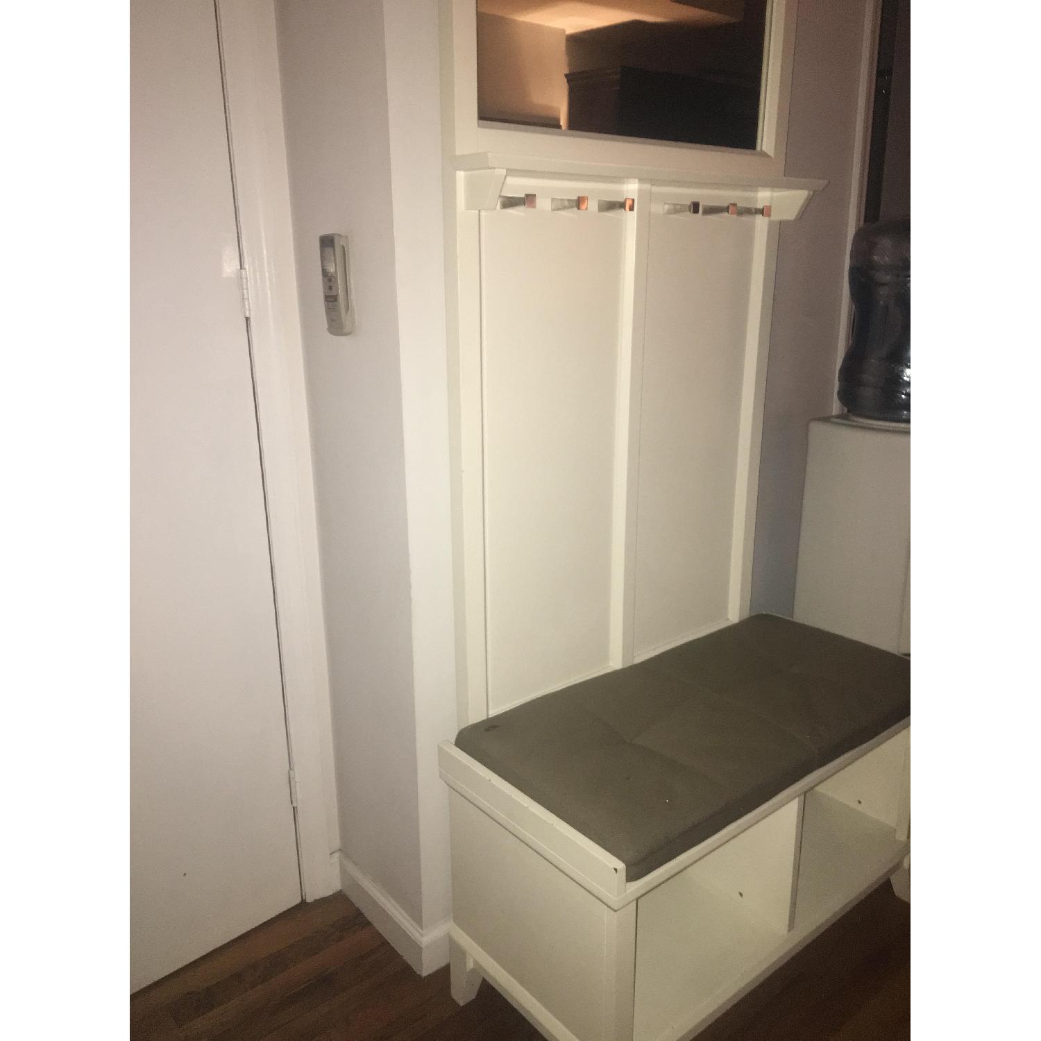 Crate & Barrel Paterson Entryway Storage Bench w/ Panel ...