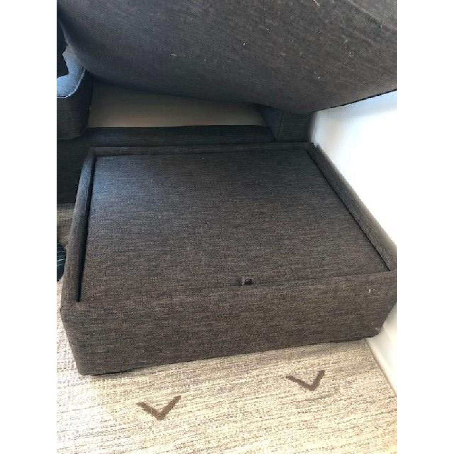 Crate & Barrel Davis 3 Seat Lounger/Sectional Sofa - image-3