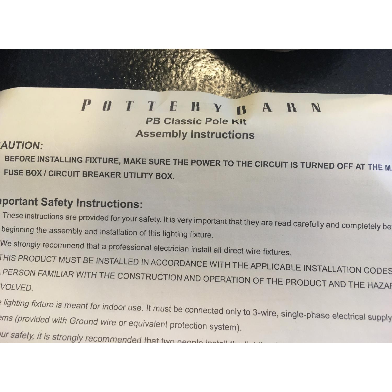 Pottery Barn Milk Glass Pendant - image-3