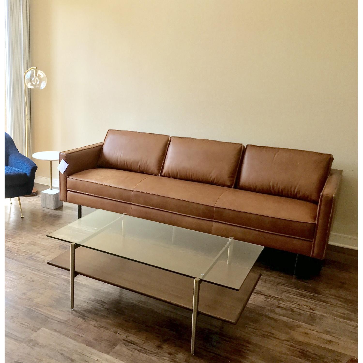West Elm Axel Leather Sofa - image-3