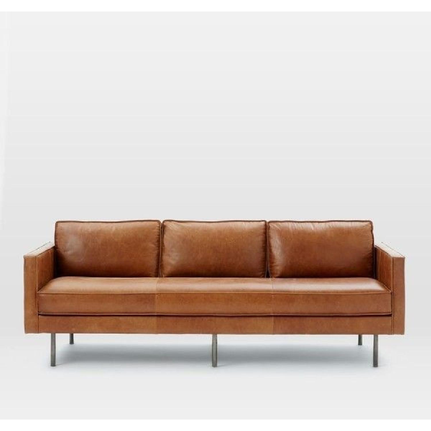 West Elm Axel Leather Sofa - image-4
