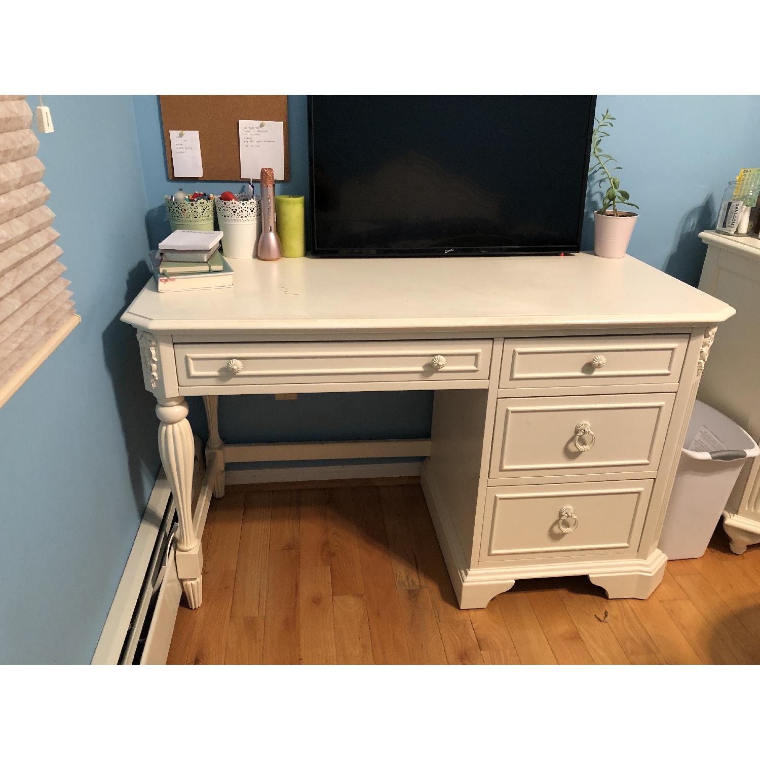 Legacy Classic Furniture White Victorian Style Desk & Chair - image-1