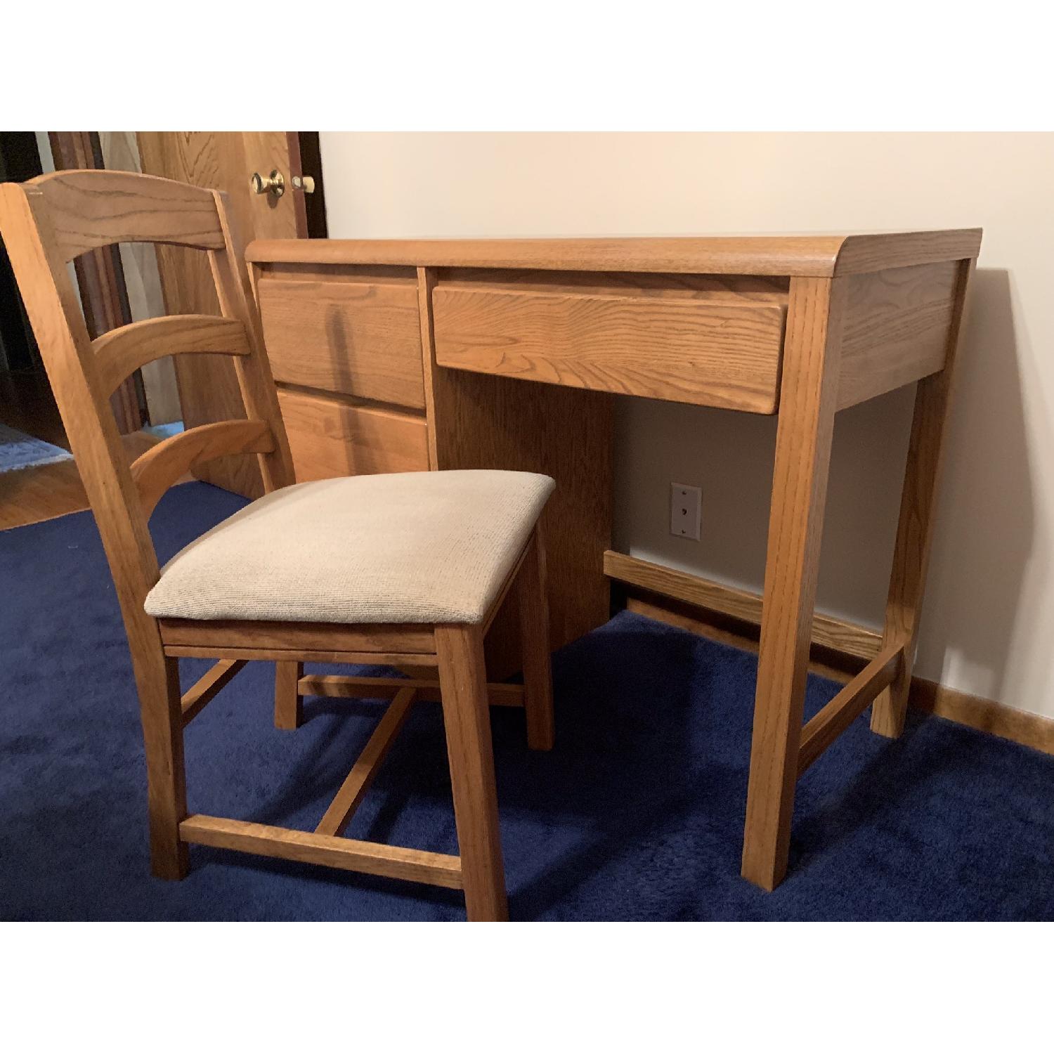 Oak Desk & Chair - image-2