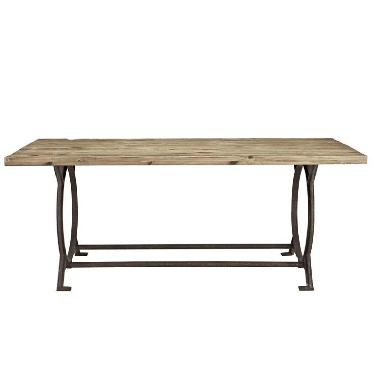 Manhattan Home Design Modern Rectangle wood Top Dining Table - image-1