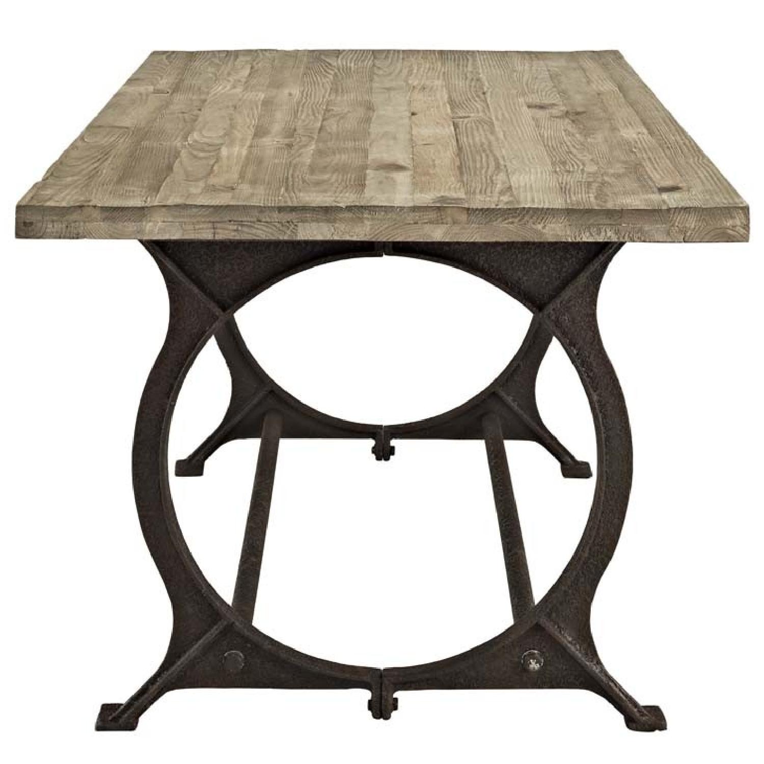 Manhattan Home Design Modern Rectangle wood Top Dining Table - image-3
