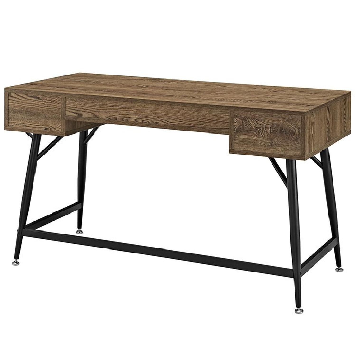 Manhattan Home Design Modern Office Desk in Walnut - image-1