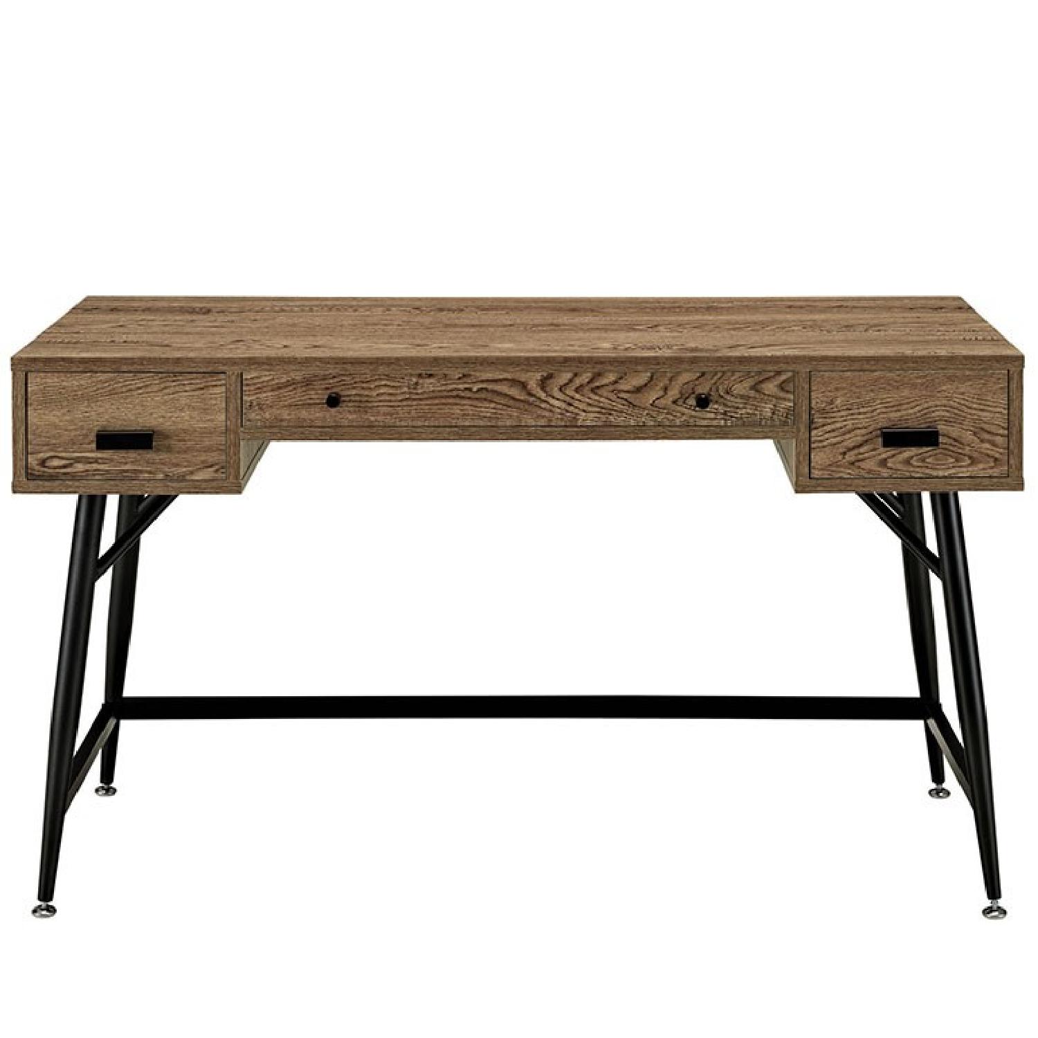 Manhattan Home Design Modern Office Desk in Walnut - image-4