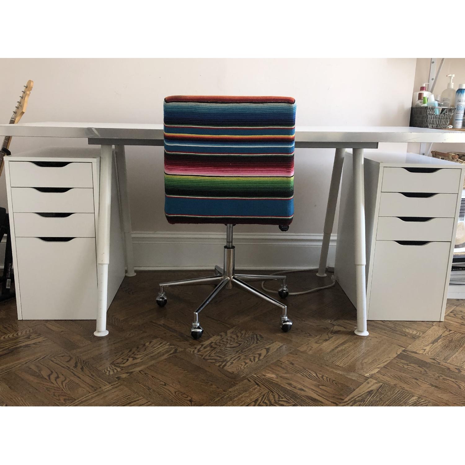 Ikea Home Office Desk w/ 2 Filing & Chair AptDeco
