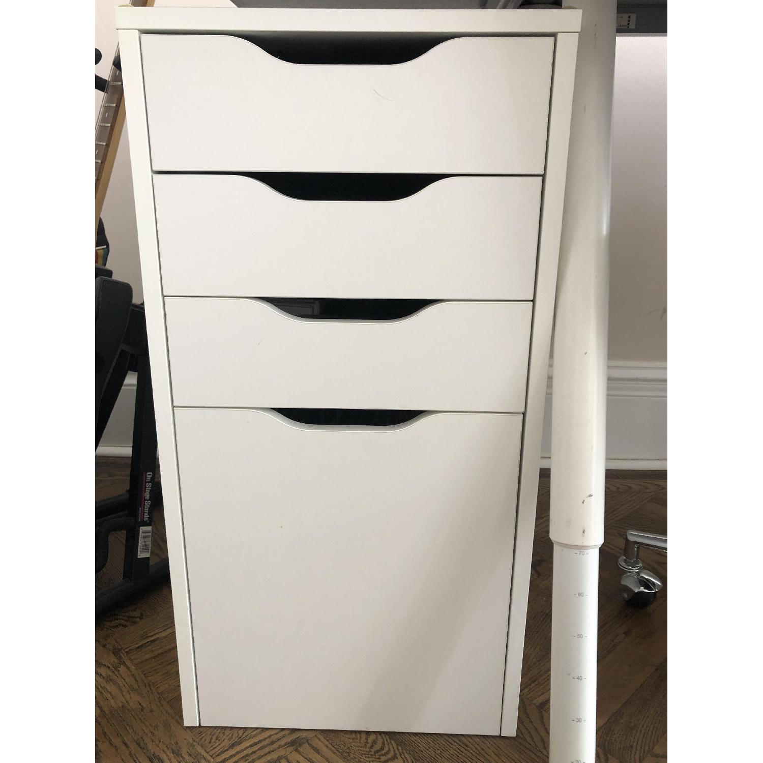 Ikea Home Office Desk w/ 2 Filing Cabinets & Chair - image-3