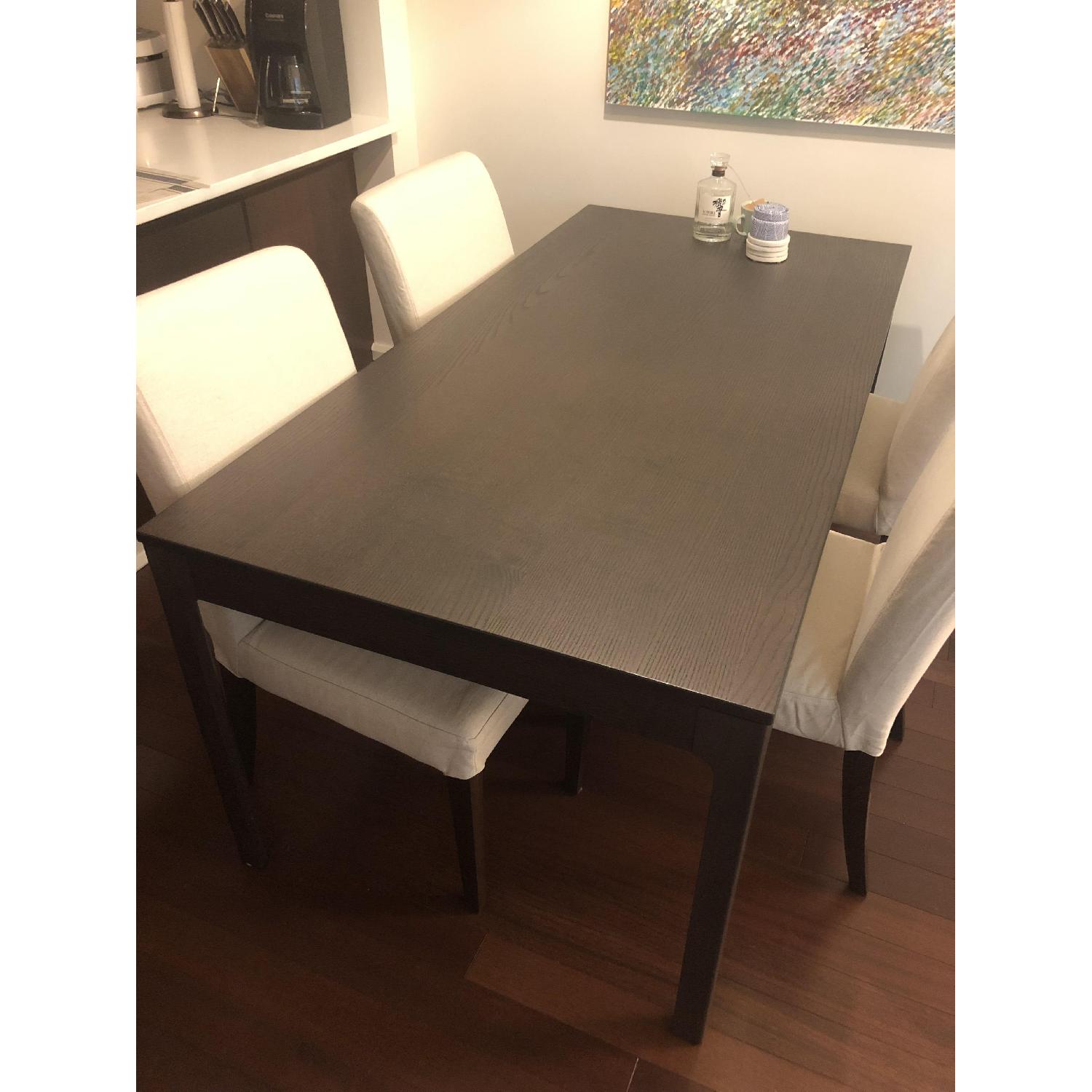 Ikea Ekedalen Dining Table w/ 4 Henriksdal Chairs - image-1