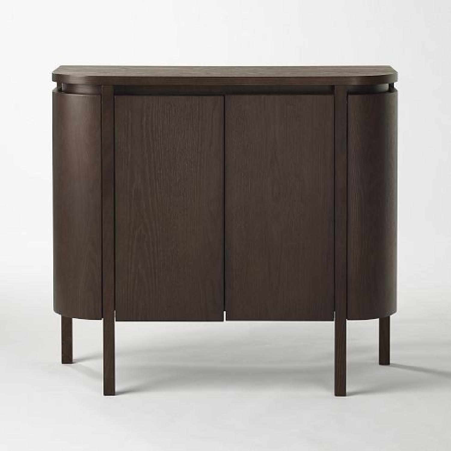 West Elm Curved Front Bar Cabinet - image-7