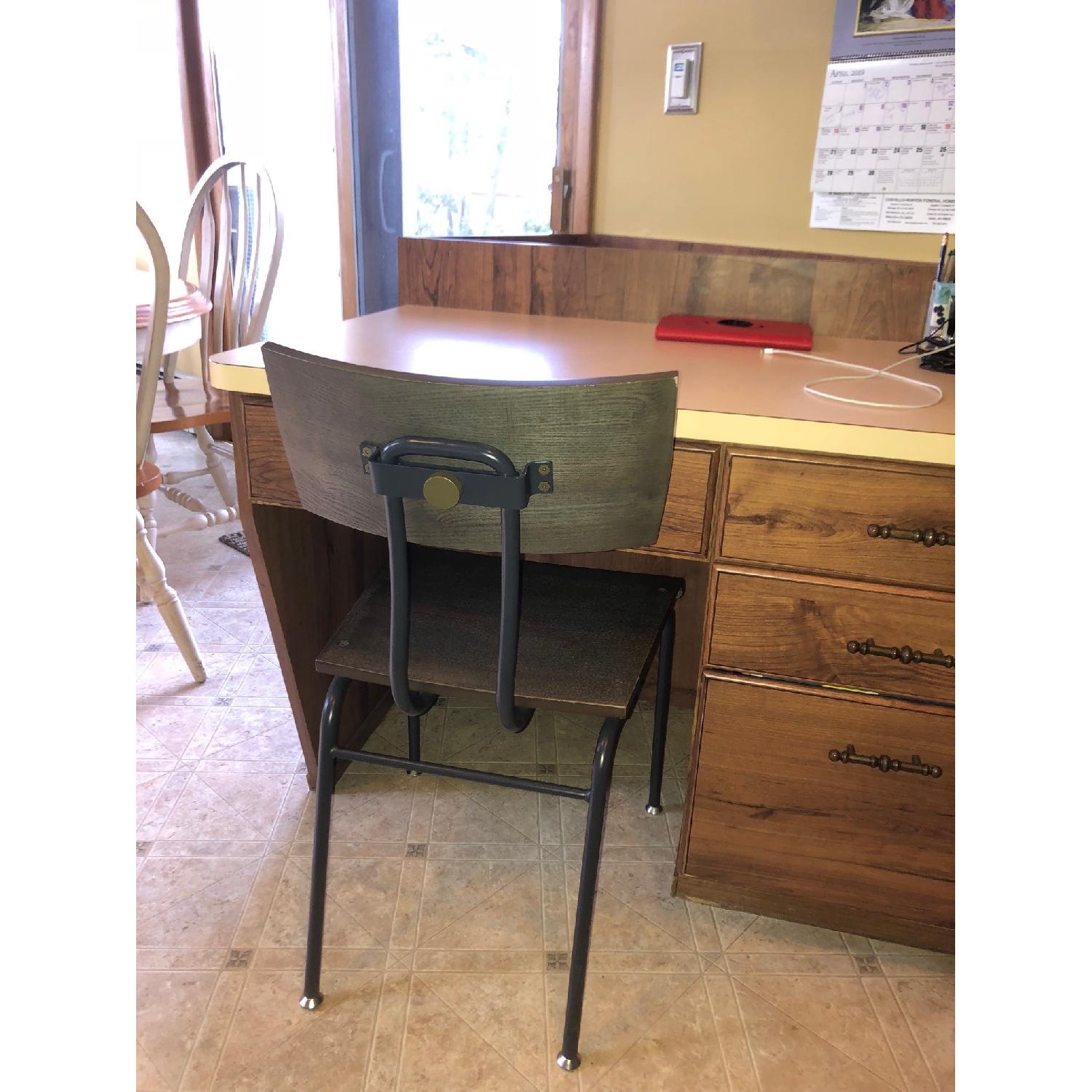 Crate & Barrel Mango Wood/Metal Dining Chairs - image-3