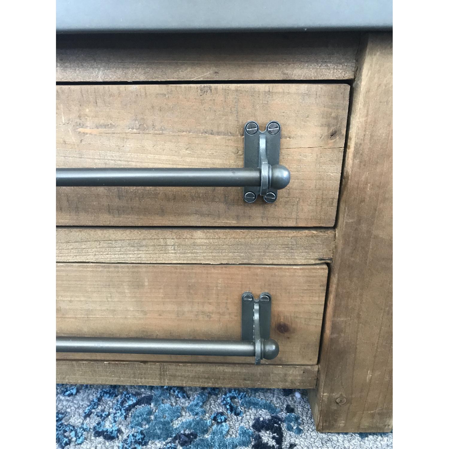 Restoration Hardware Reclaimed Wood & Zinc Coffee Table - image-4