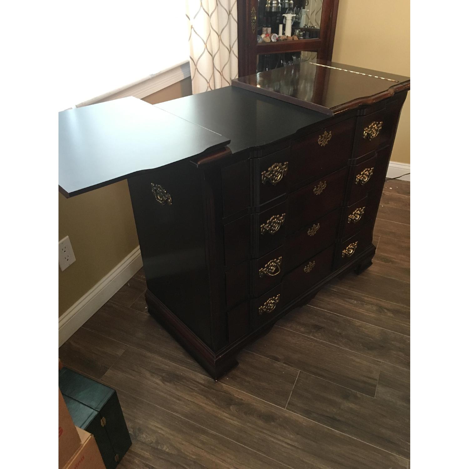 Vintage Buffet/Sideboard in Cherry w/ 4 Drawers - image-1