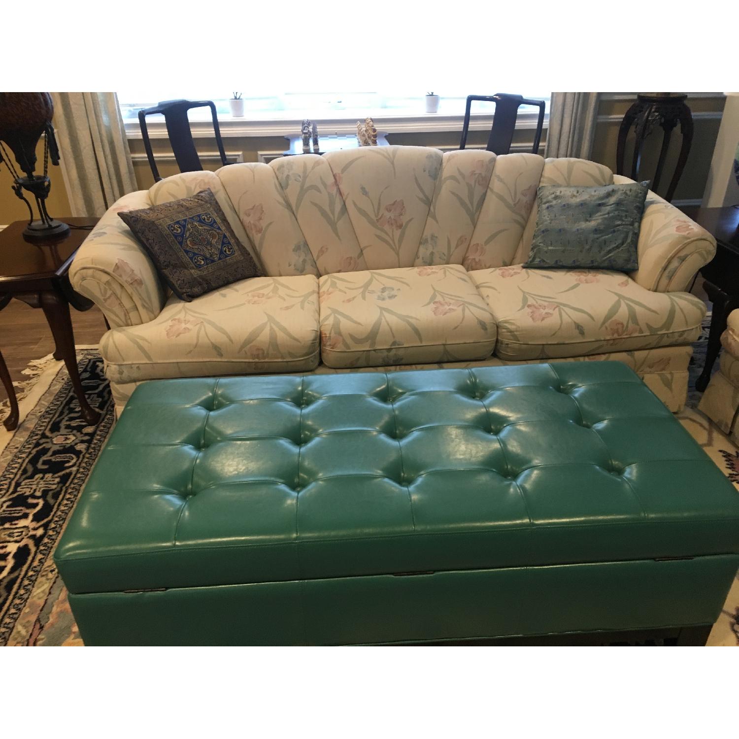 Vintage Queen Anne Camelback Sofa - image-2