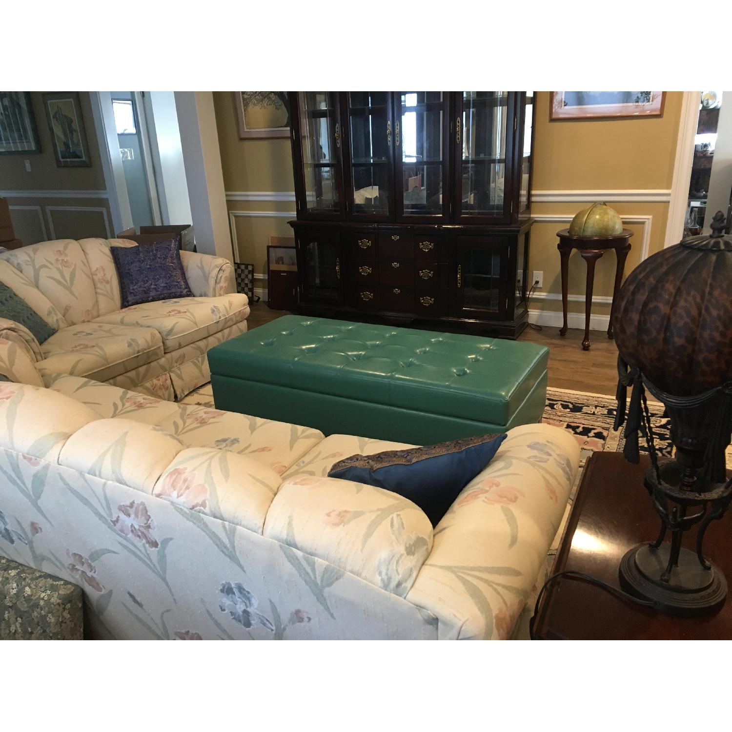 Vintage Queen Anne Camelback Sofa - image-7