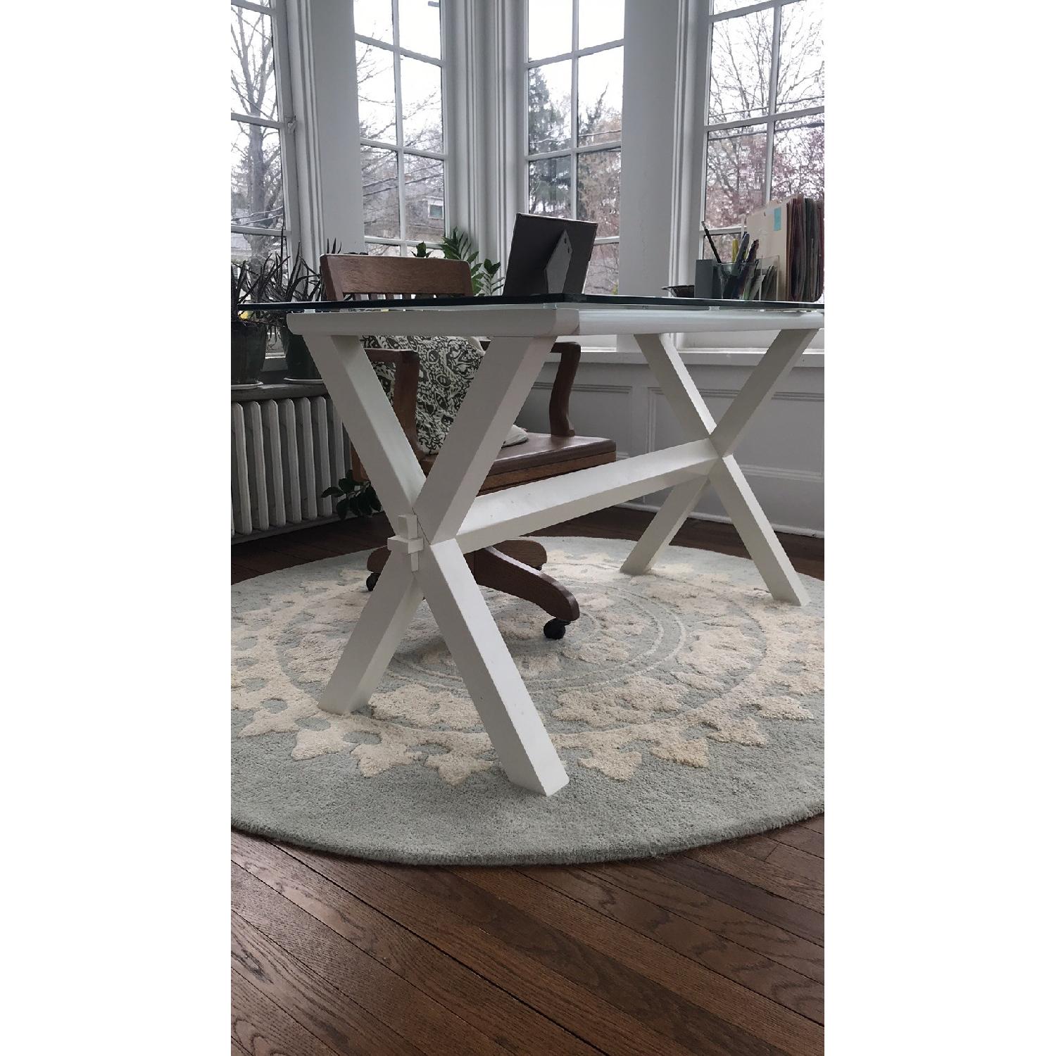 Pottery Barn Glass Desk - image-3