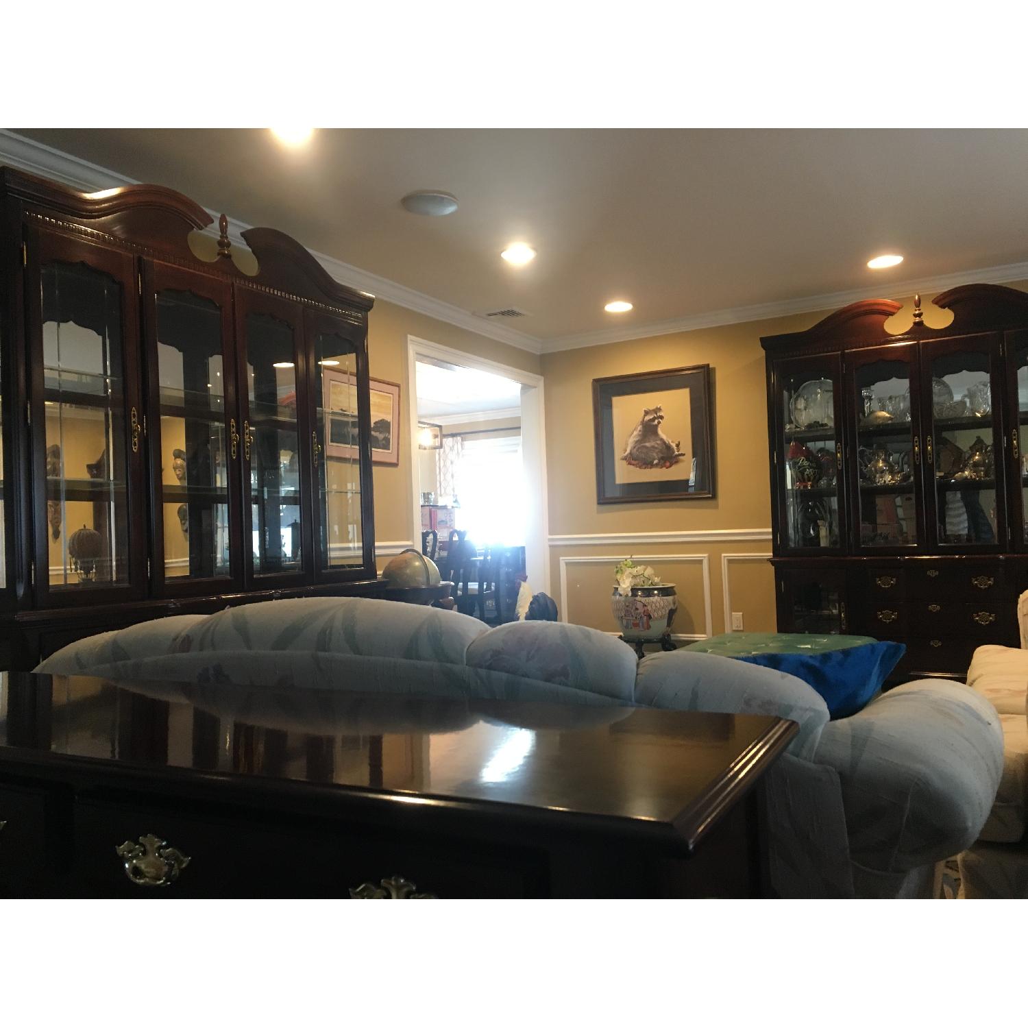 Vintage Queen Anne Style Lighted China Cabinet - image-6