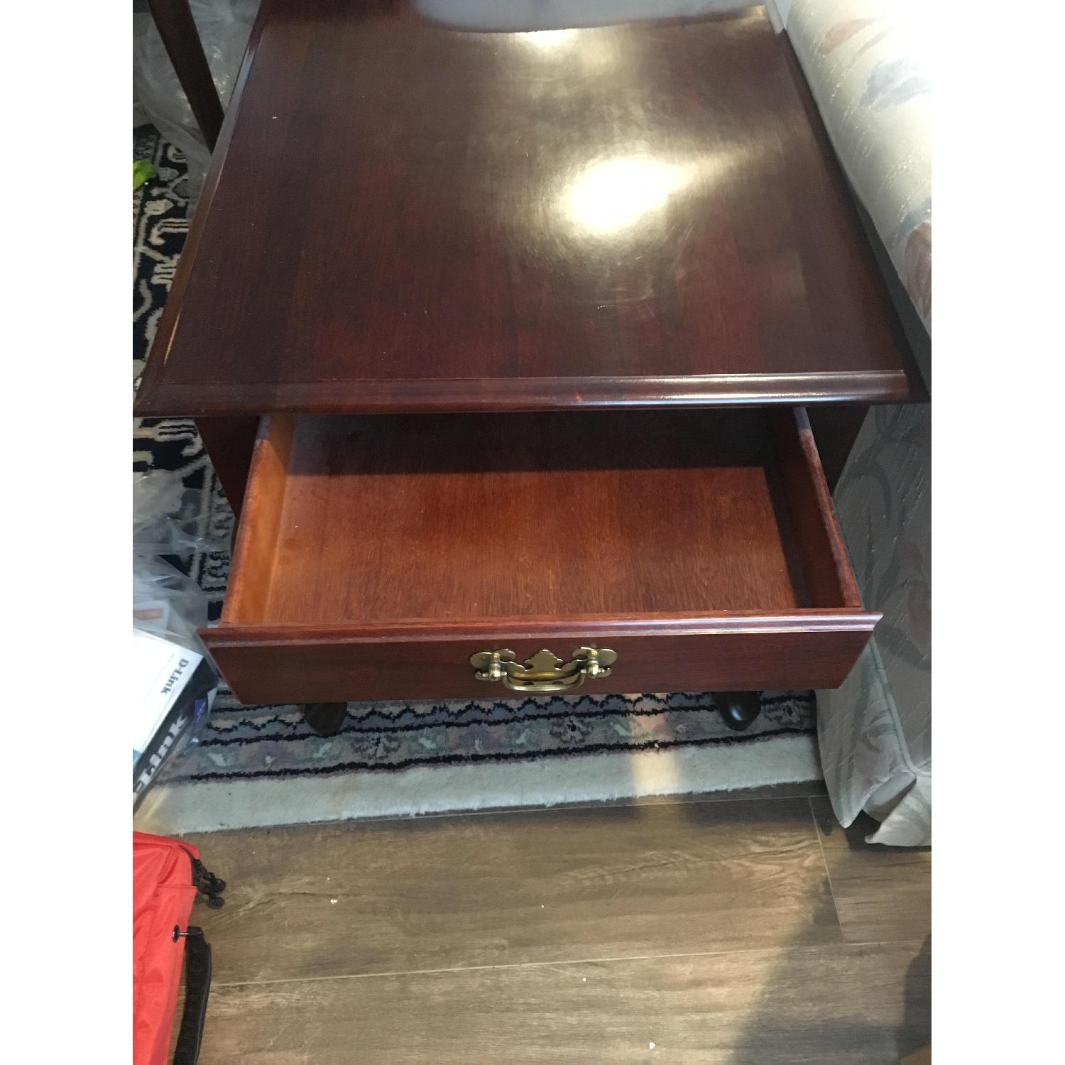Vintage Queen Anne Style End Tables in Cherry - image-2