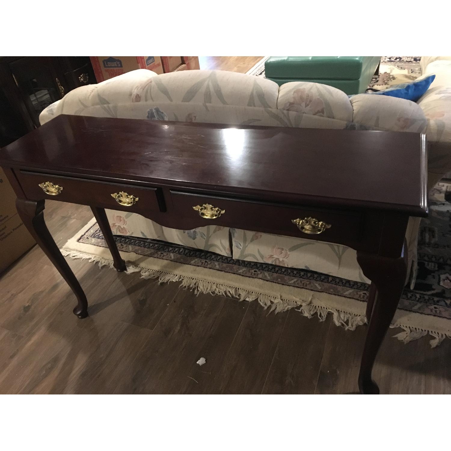 Vintage Queen Anne Style End Tables in Cherry - image-9