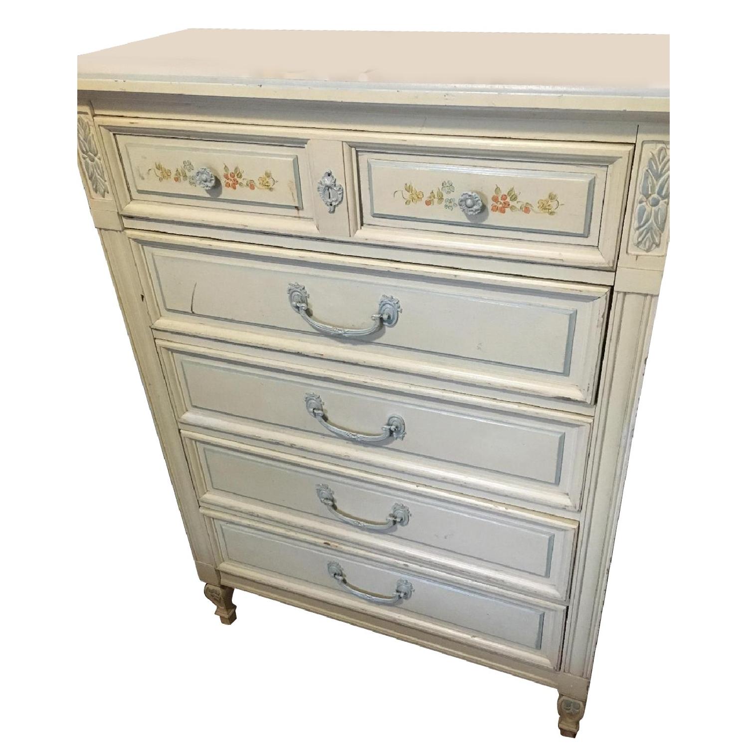 Antique Hardwood Victorian 5 Drawer Dresser Aptdeco