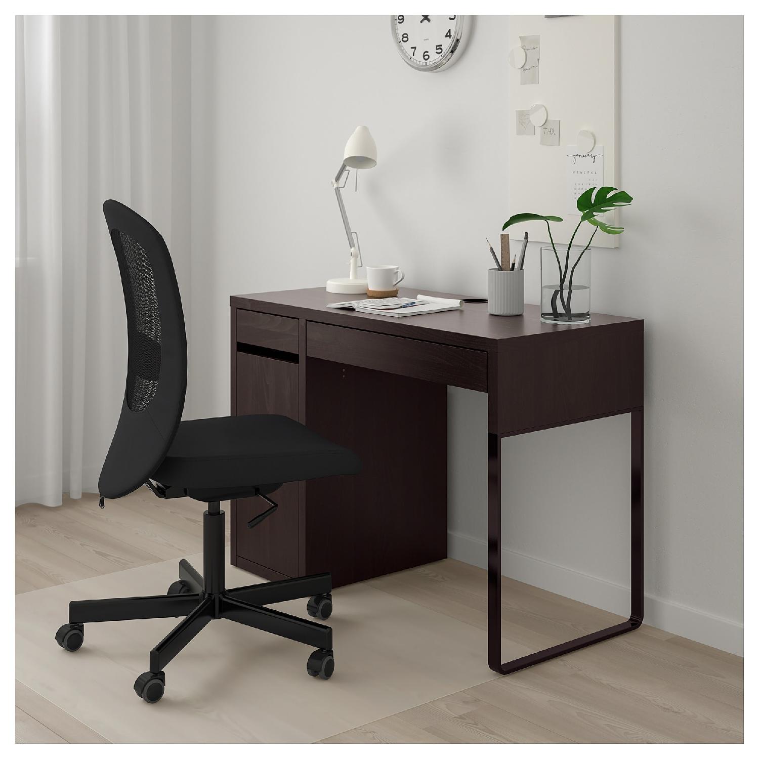 Ikea Contemporary Desk in Dark Wood Finish - image-1