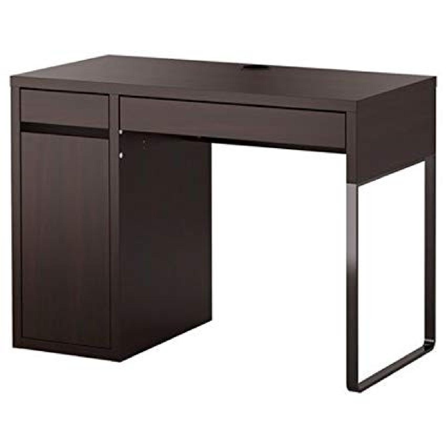 Ikea Contemporary Desk in Dark Wood Finish - image-0