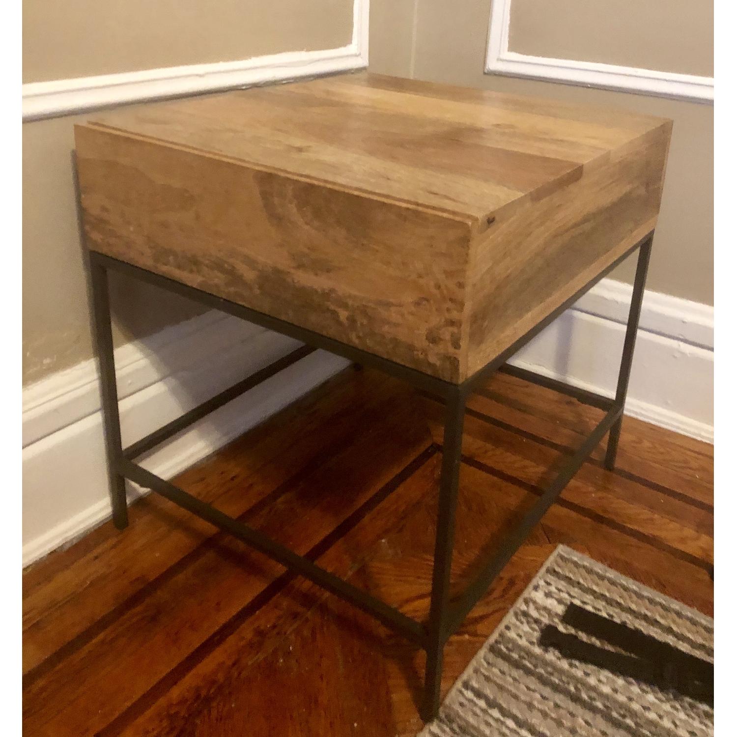 West Elm Industrial Storage Side Table - image-1