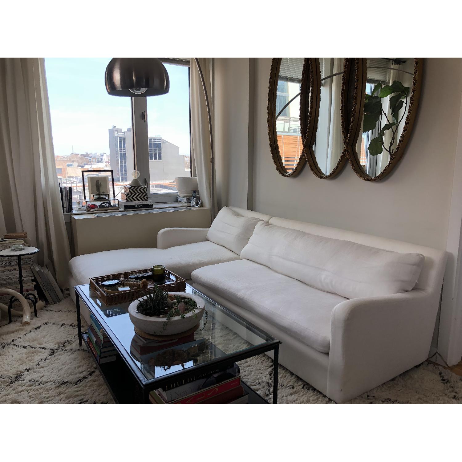 Restoration Hardware Belgian Slope Arm Sectional Sofa