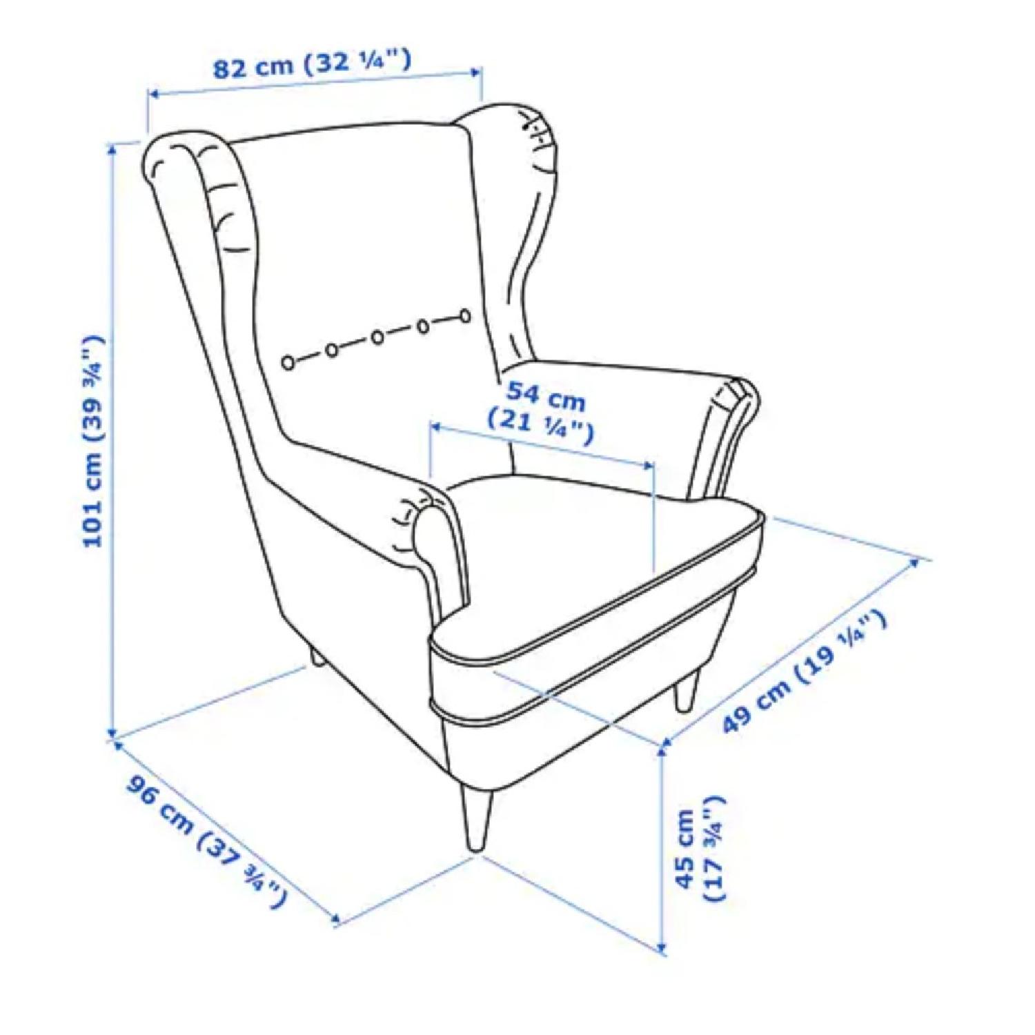 Ikea Strandmon Wing Chair & Ottoman - image-2