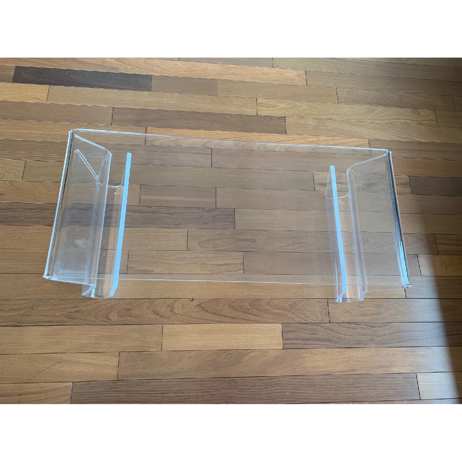Acrylic Coffee Table w/ Magazine Racks - image-3