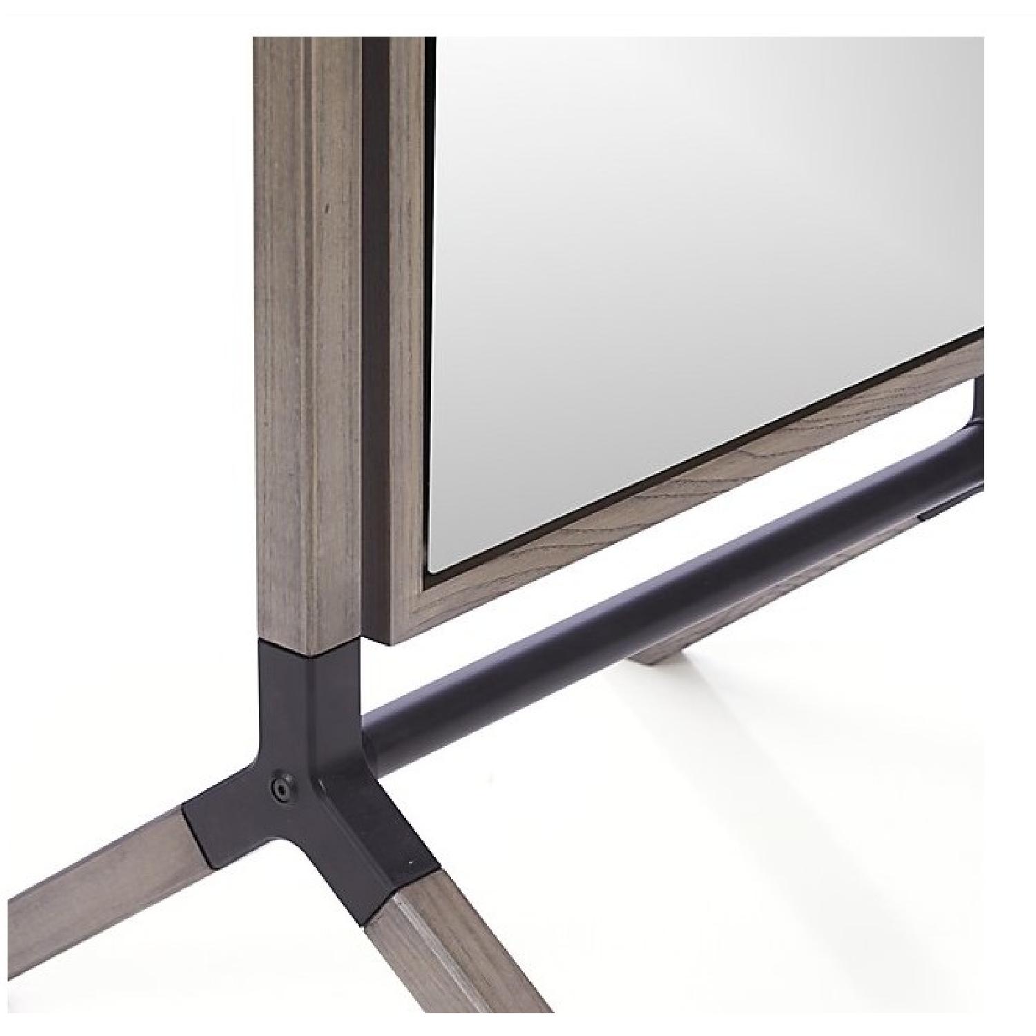 Crate & Barrel Malvern Grey Cheval Floor Mirror - image-2