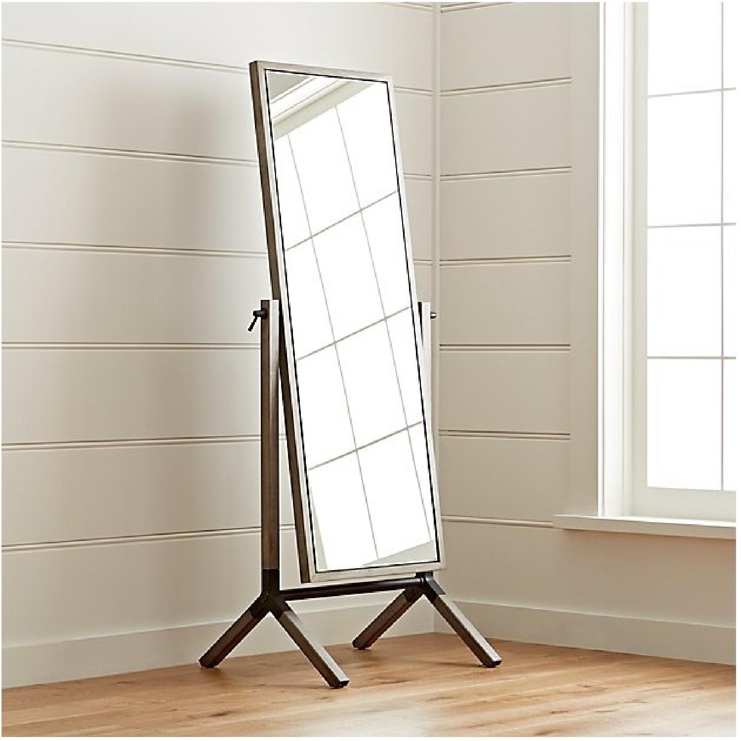 Crate & Barrel Malvern Grey Cheval Floor Mirror - image-3