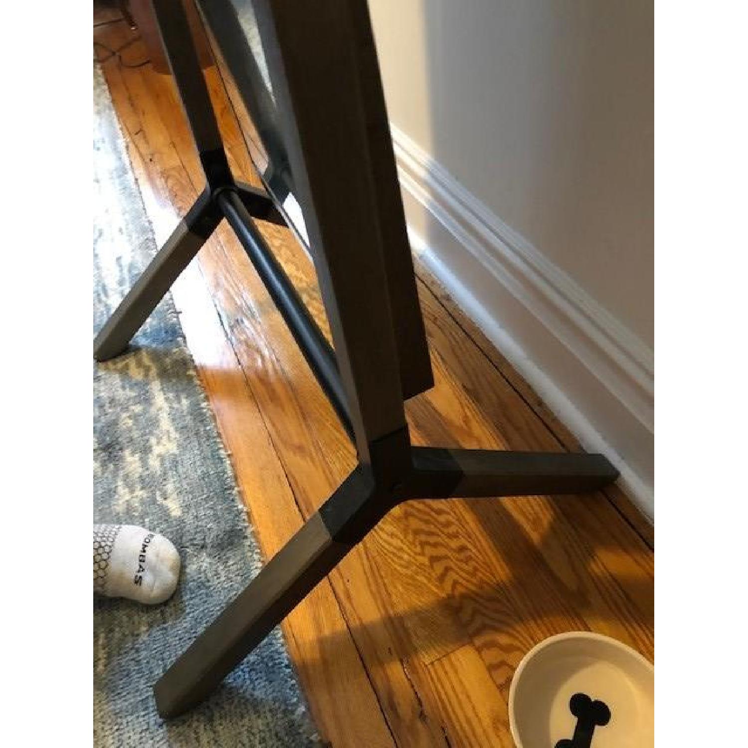 Crate & Barrel Malvern Grey Cheval Floor Mirror - image-5