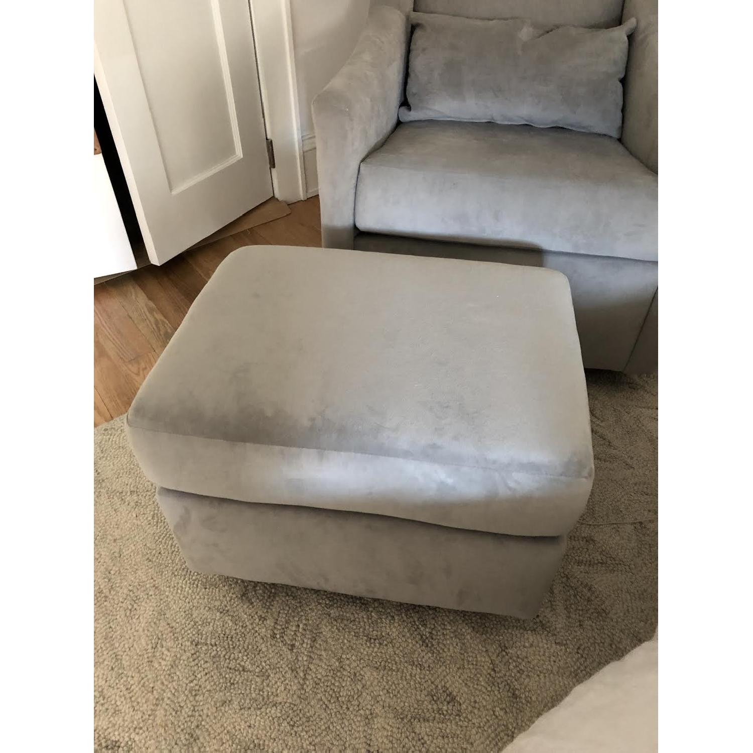 West Elm Graham Glider/Rocking Chair & Ottoman - image-1