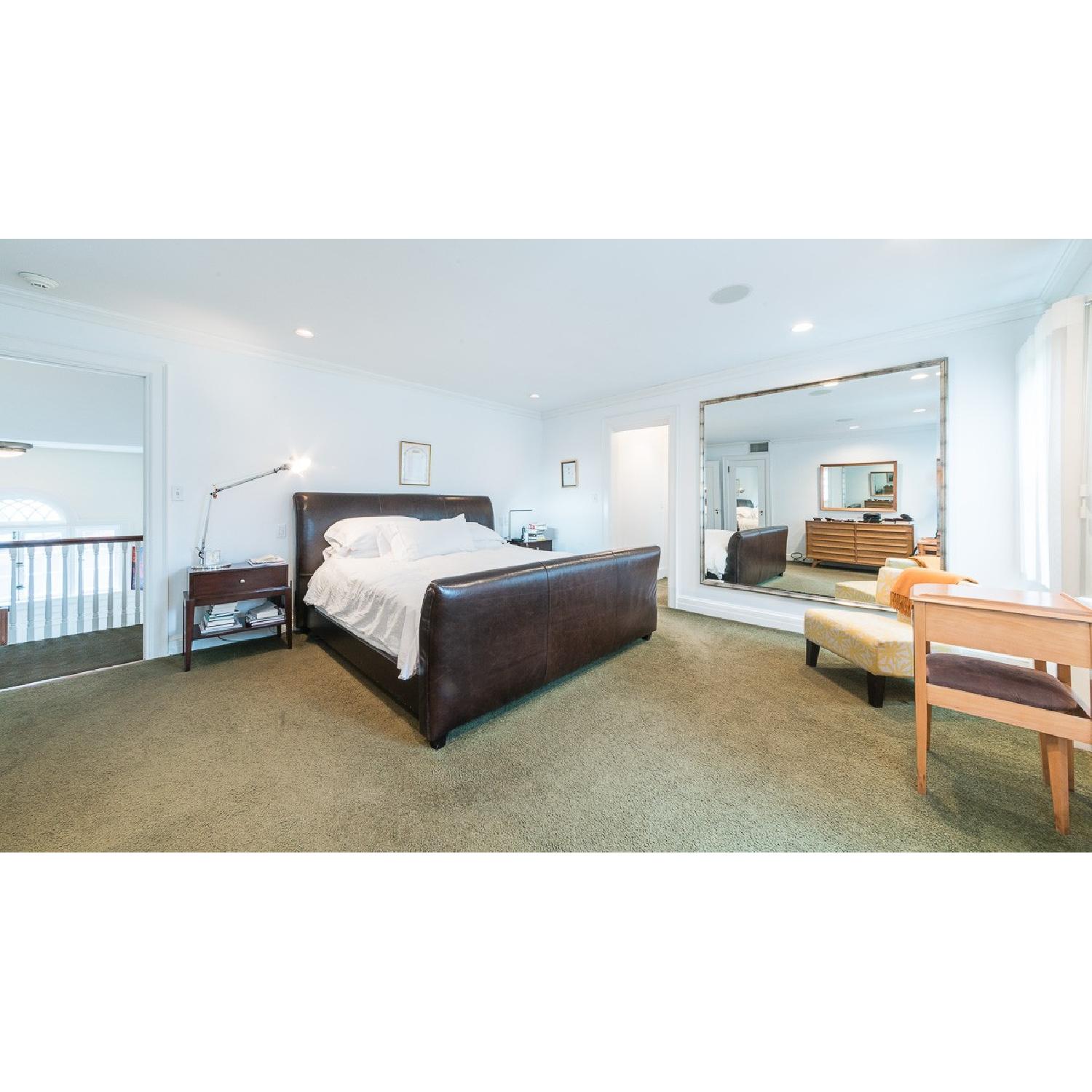 Mitchell Gold + Bob Williams King Leather Sleigh Bed - image-1