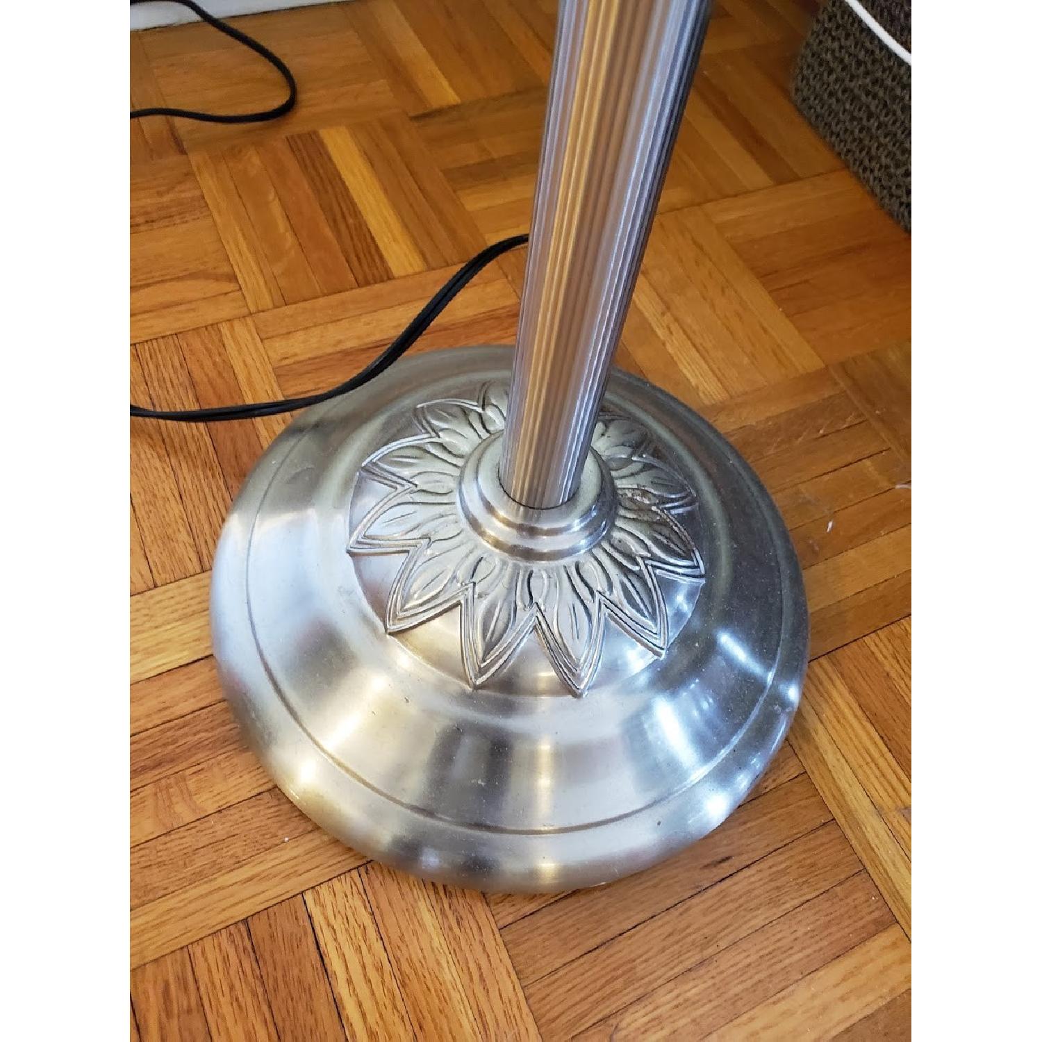 Bendable Floor Lamp w/ White Glass Shades - image-3