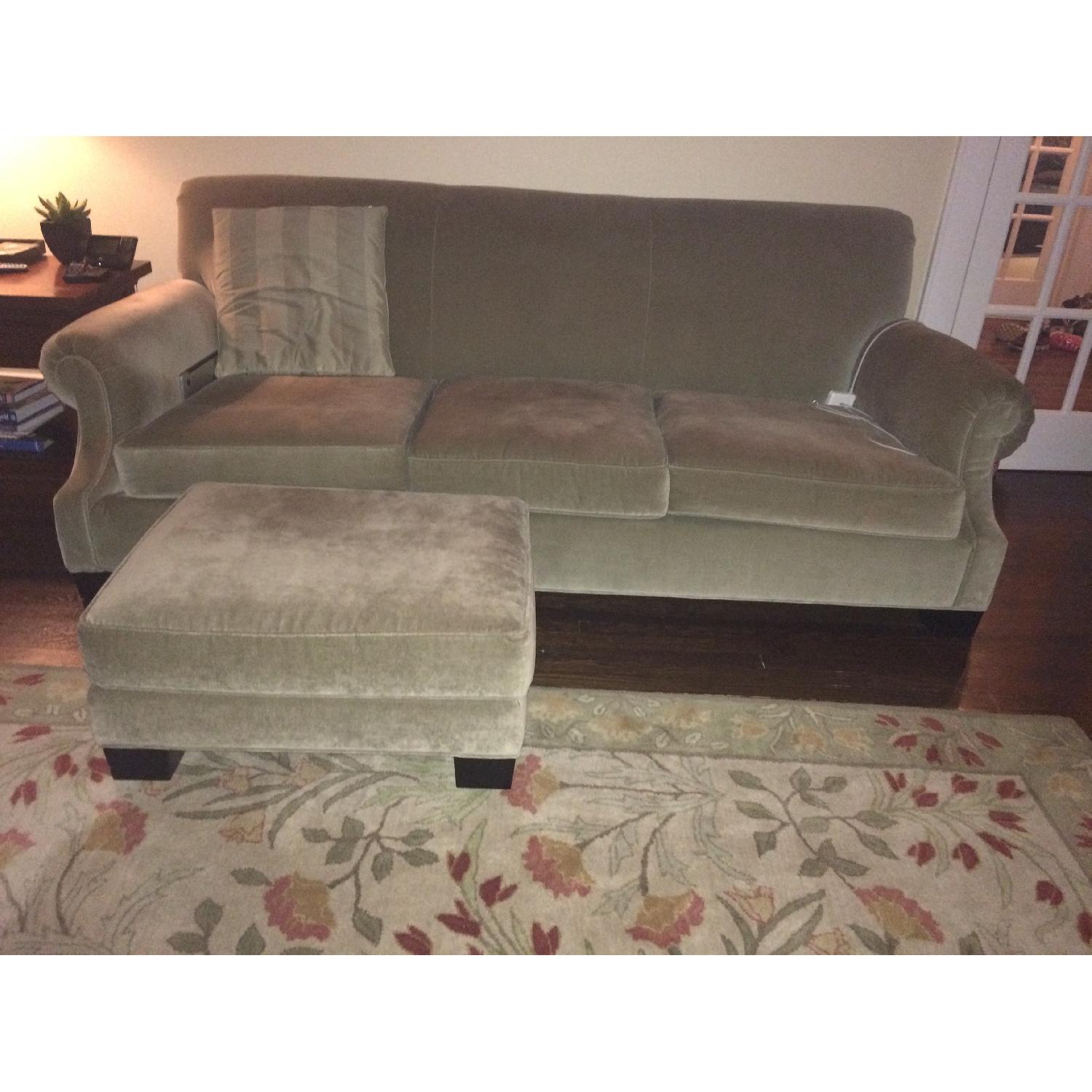 Restoration Hardware Cameron Velvet Sofa - image-0