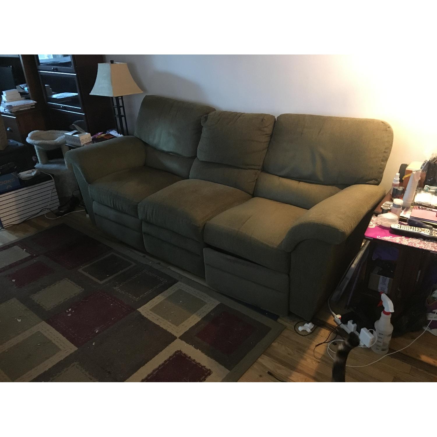 La-Z-Boy Dual Recliner Couch - image-1