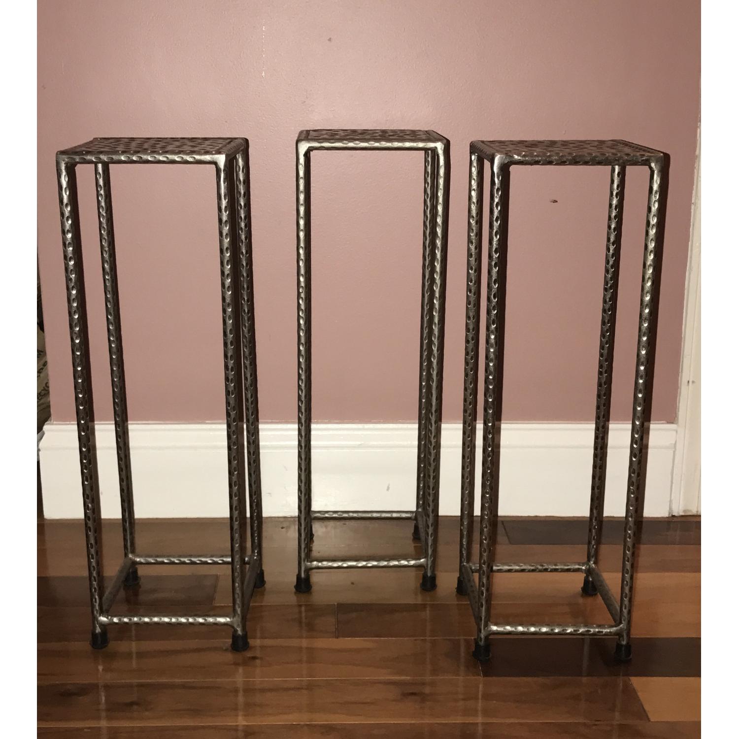 Small Cast Iron Bronze/Grey Side Stands - image-1