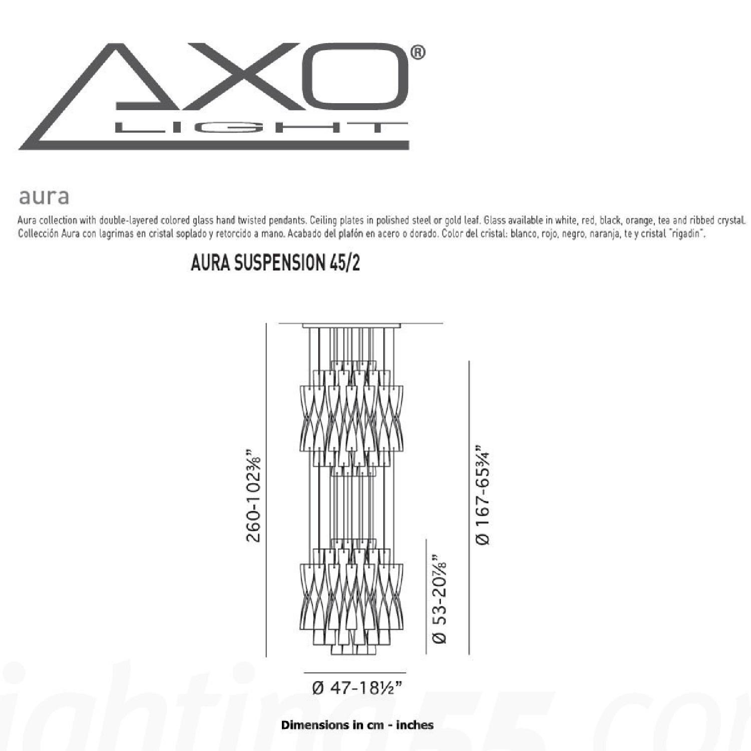 Italian Hand Made Glass Suspension Light Fixture in Black - image-2