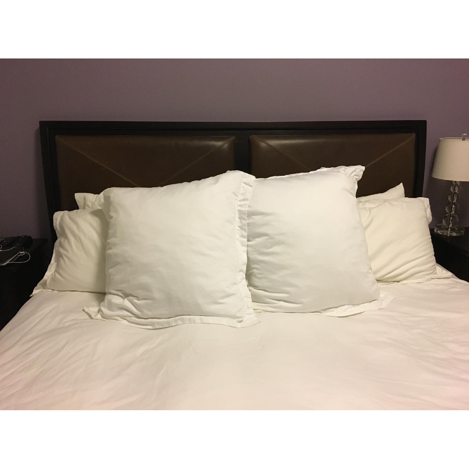 Stanley Furniture King Bed Frame w/ Leather Headboard - image-4