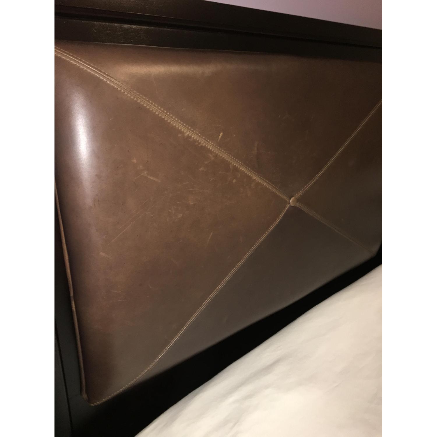 Stanley Furniture King Bed Frame w/ Leather Headboard - image-7