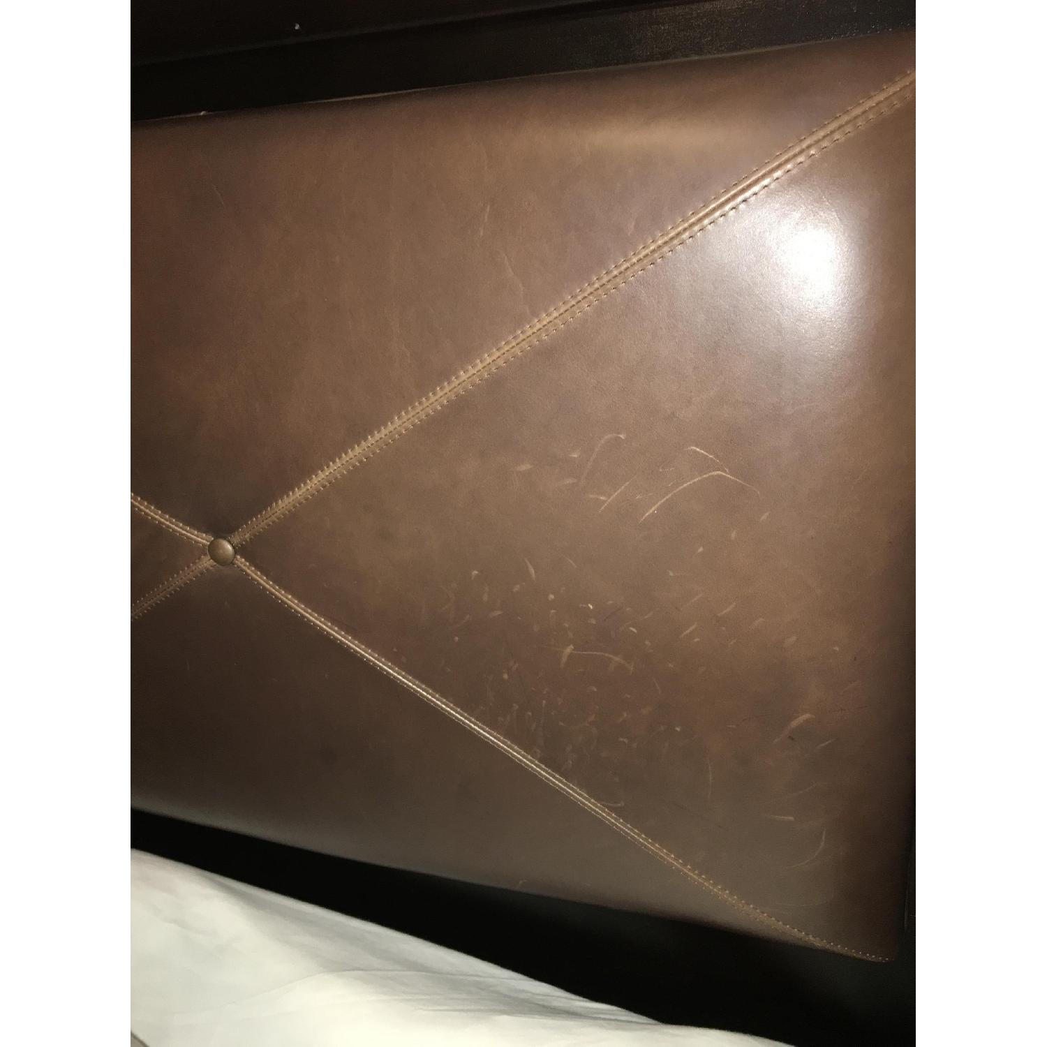 Stanley Furniture King Bed Frame w/ Leather Headboard - image-8