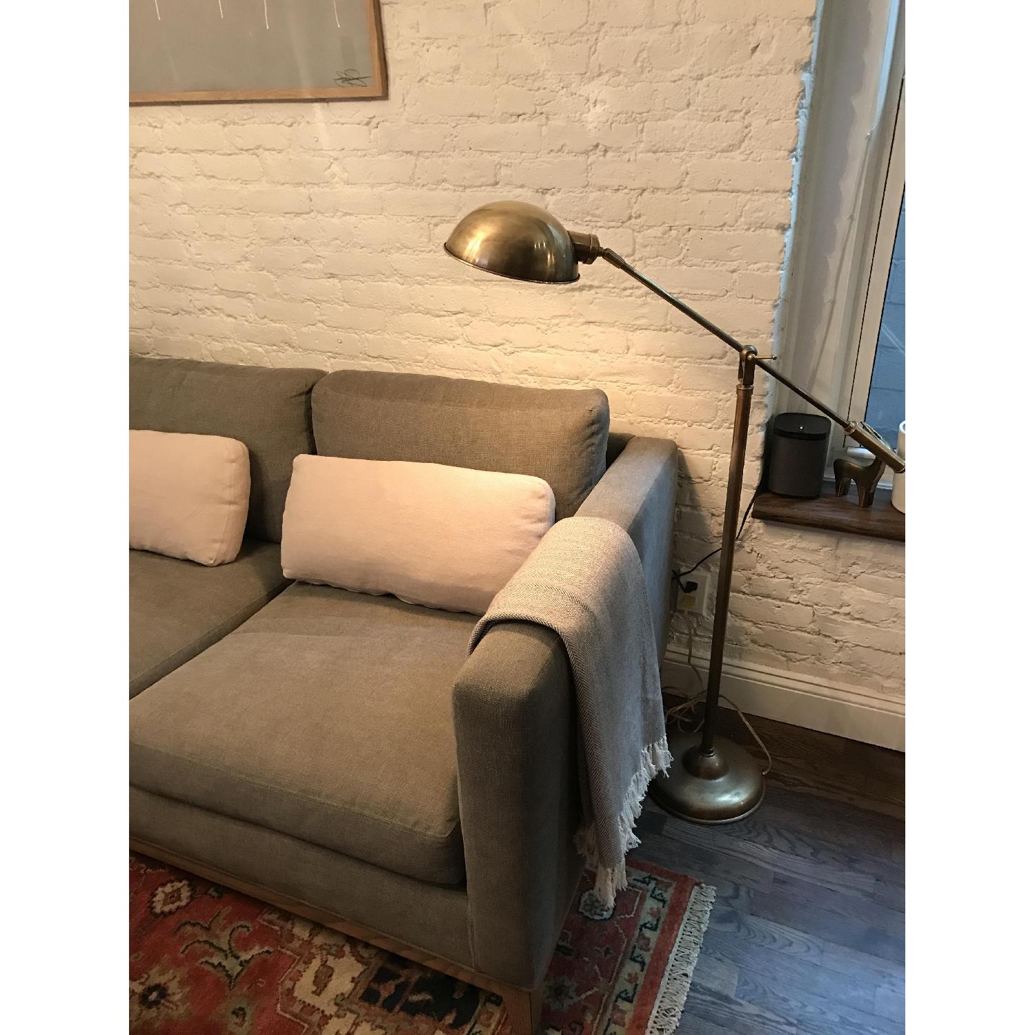 Organic Modernism Industrial/Mid Century Modern Brass Floor Lamp - image-3