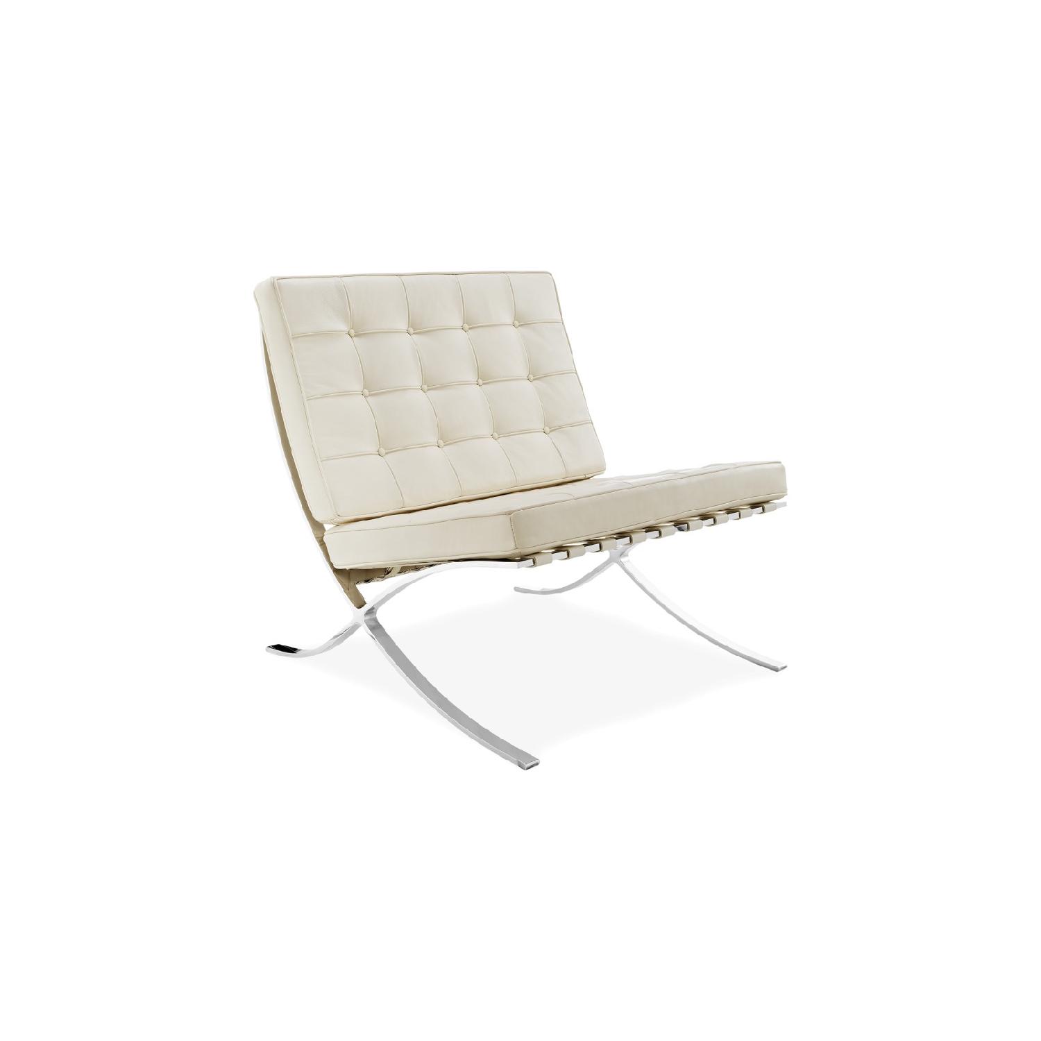 Barcelona Chair Replica in White - image-1