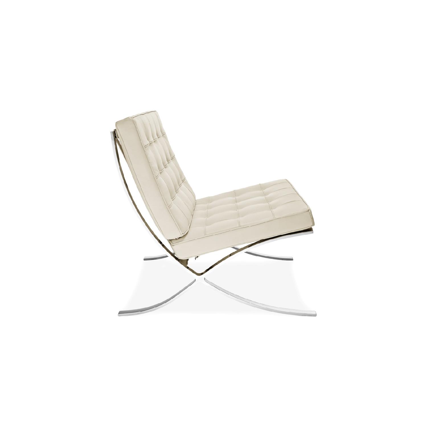 Barcelona Chair Replica in White - image-2