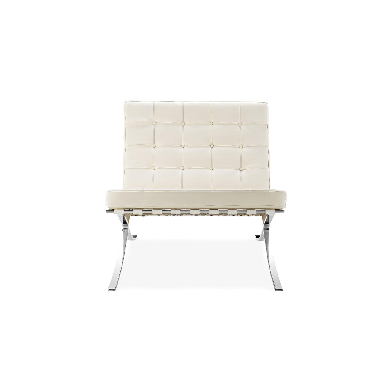 Barcelona Chair Replica in White - image-3